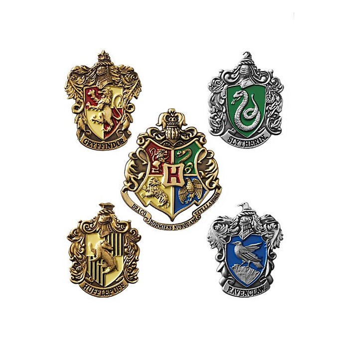 Набор значков Гарри Поттер Гербы The Noble Collection