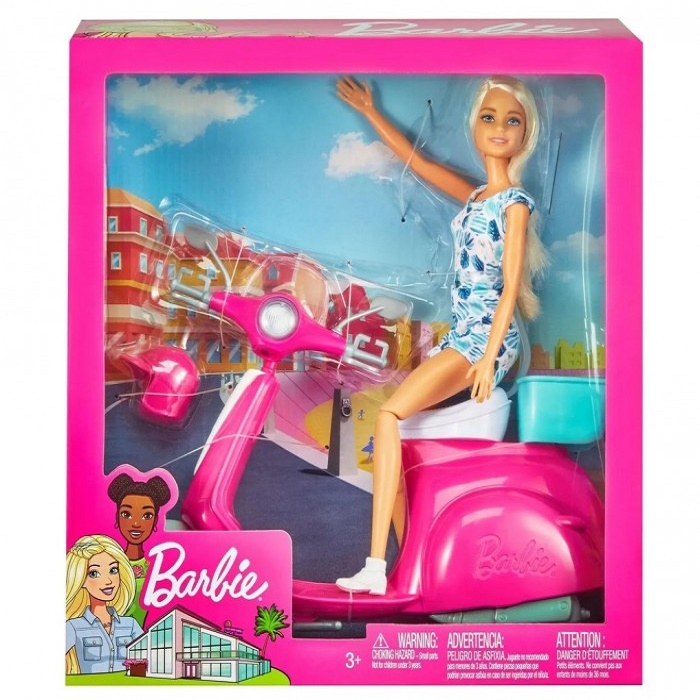 Набор игровой Barbie Кем быть? Блондинка на скутере 