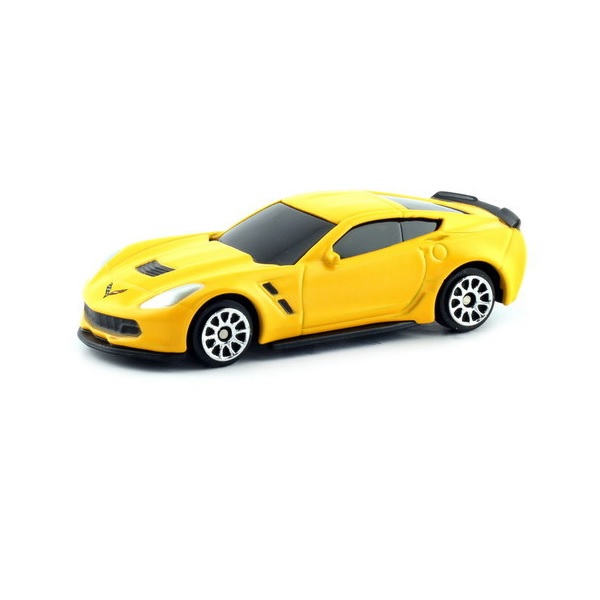 Машинка металлическая Chevrolet Corvette Uni-Fortune жёлтая