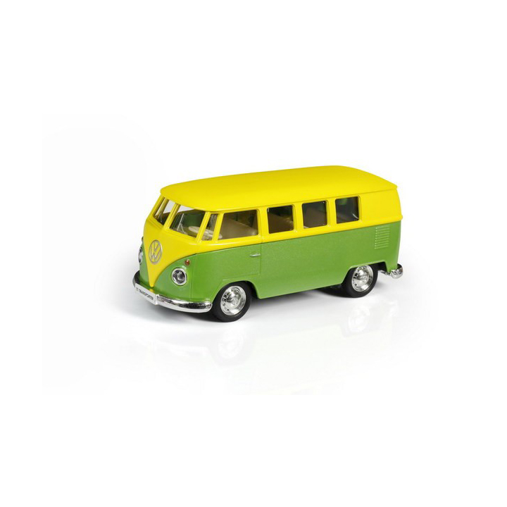 Инерционный автобус Volkswagen T1 Transporter жёлто-зеленый