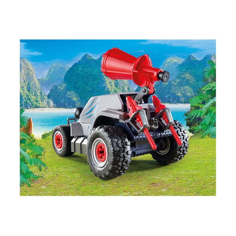 Конструктор Playmobil "Динозавры. Вражеский квадроцикл с трицератопсом"