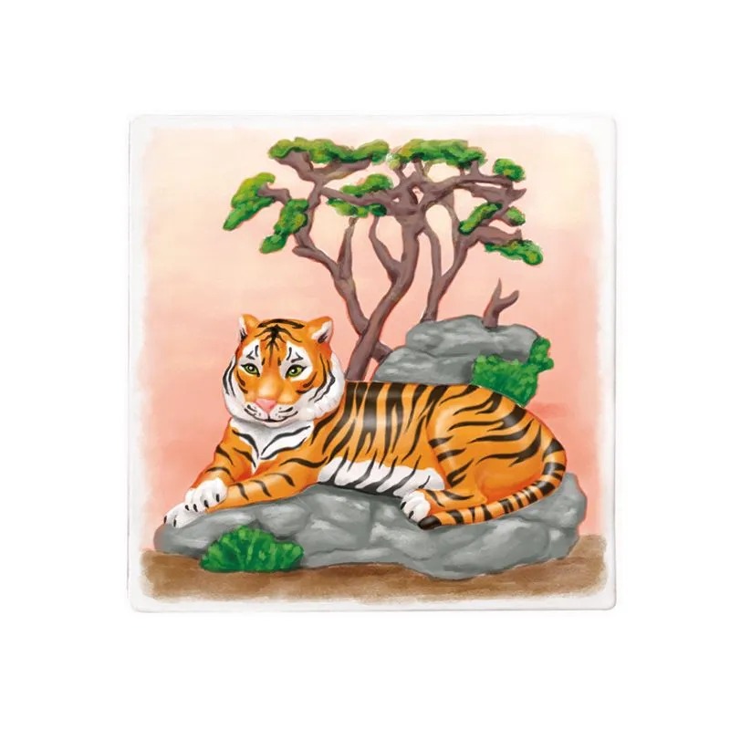 Набор для творчества Maxi Art Многоразовая раскраска Тигр 20 x 20 см 