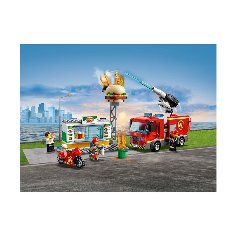 Конструктор LEGO City Пожар в бургер-кафе 327 деталей