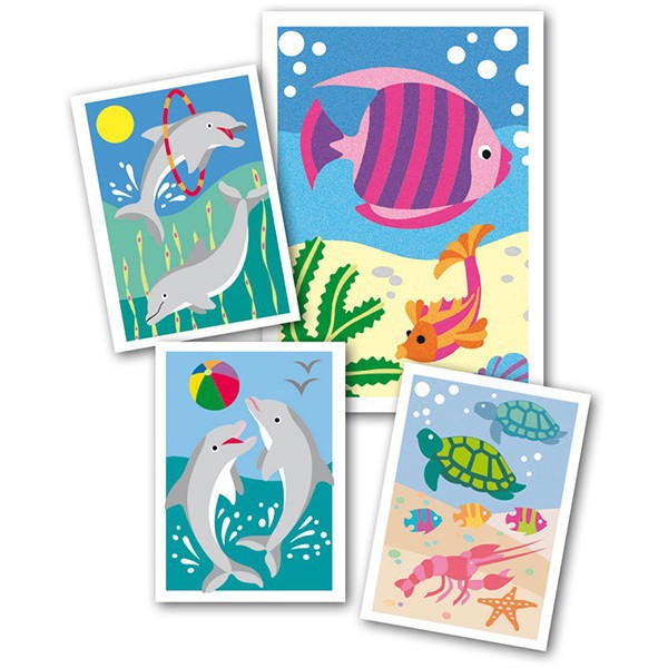 Набор для творчества Sentosphere Песочные картинки Рыбки и дельфин  