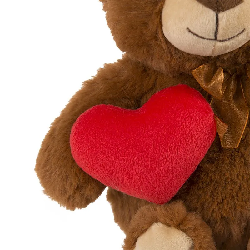 Мягкая игрушка Maxitoys Медвежонок Миша с сердечком 22 см 