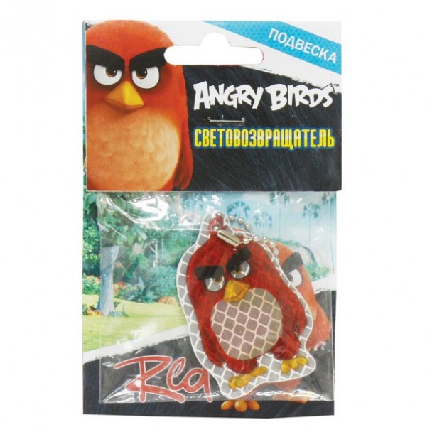 Световозвращатель для пешехода Angry Birds красный