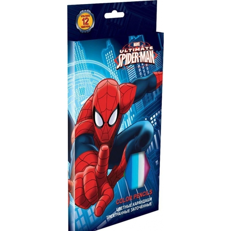 Набор цветных карандашей Spiderman