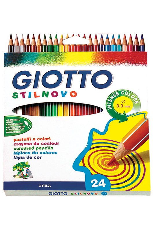 Цветные гексагональные деревянные карандаши Giotto Stilnovo Ast 24 цвета