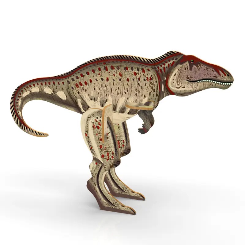 Деревянный 3D конструктор Кувырком Самые большие динозавры 