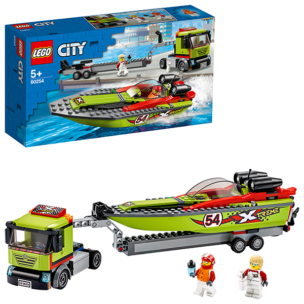 Конструктор LEGO City Great Vehicles Транспортировщик скоростных катеров 238 деталей