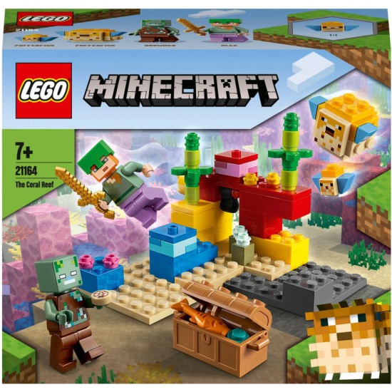 Конструктор LEGO Minecraft Коралловый риф 92 детали