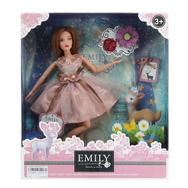 Кукла Эмили с оленёнком Ванильное небо Emily 28 см