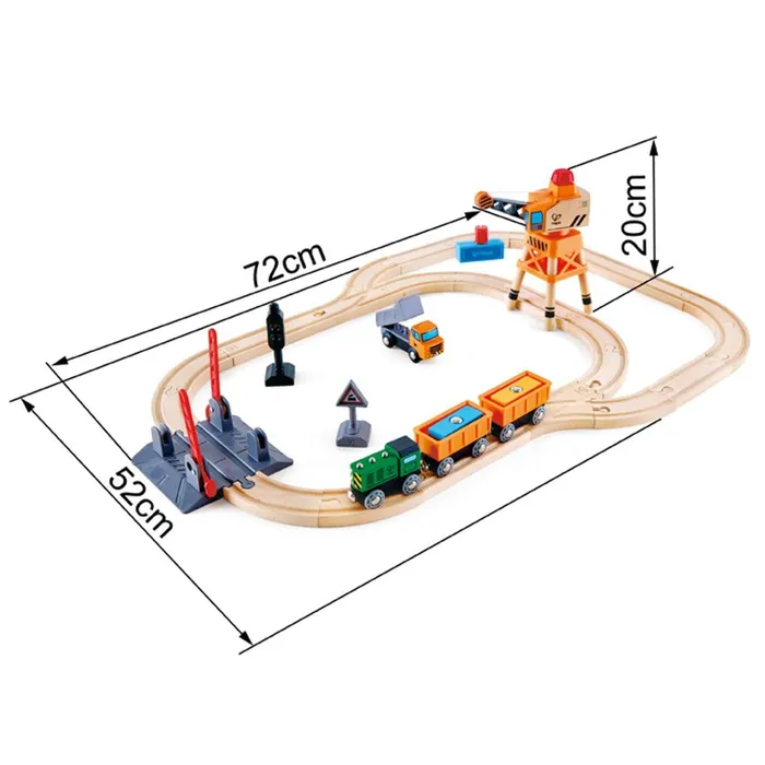 Игровой набор Hape Железная дорога с краном 
