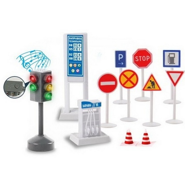 Игровой набор Светофор и дорожные знаки Abtoys
