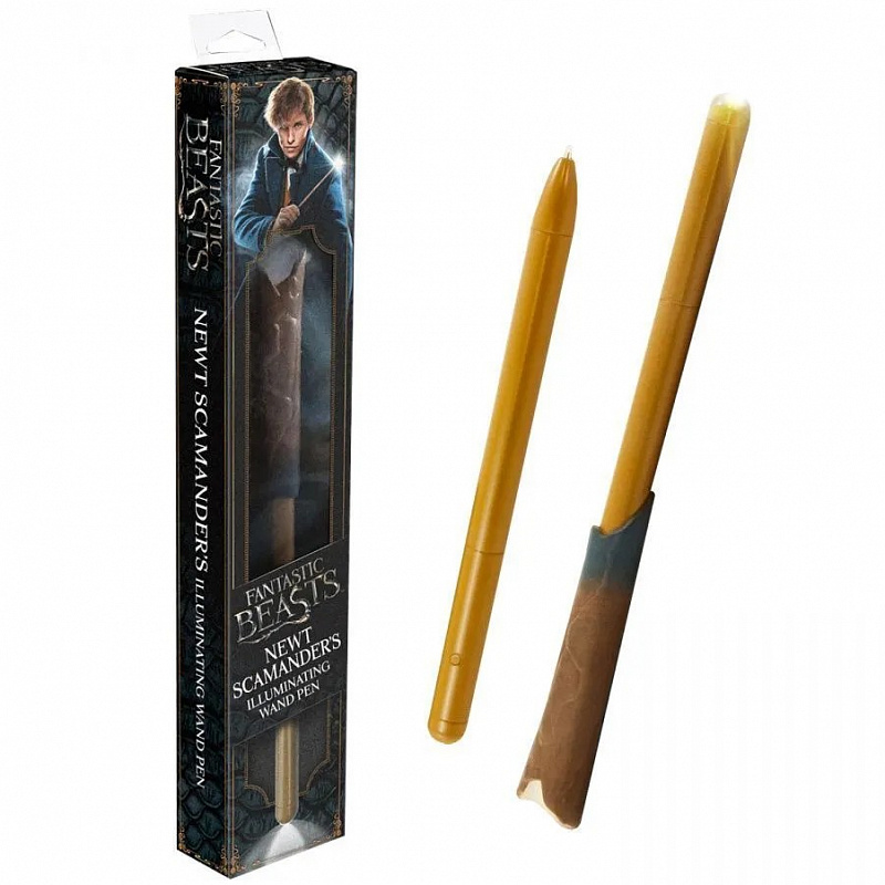 Ручка Фантастические твари в виде палочки Ньюта Саламандера с подсветкой The Noble Collection