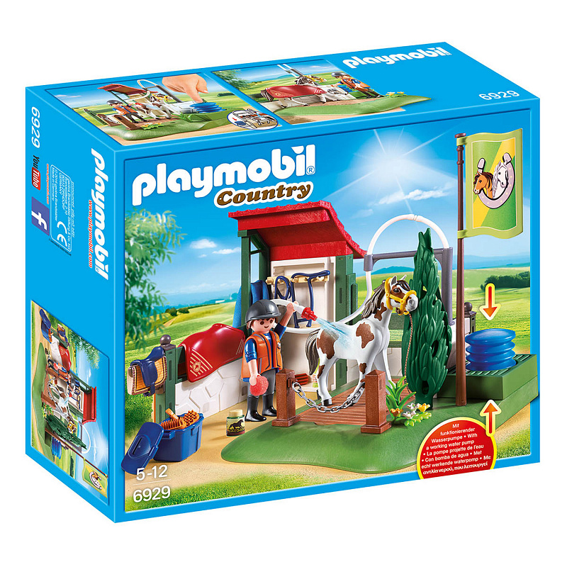 Конструктор Playmobil Конный клуб: Грумерская станция для лошадей