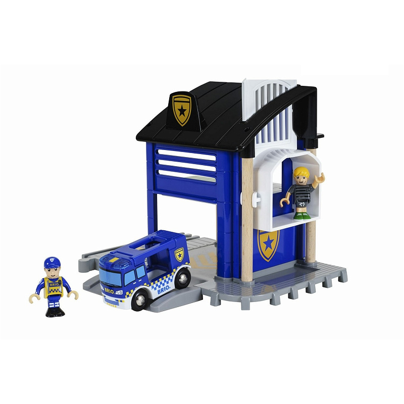 Игровой набор Полицейский участок со светом и звуком Brio 6 элементов