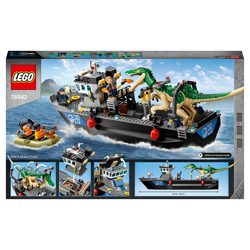 Конструктор LEGO Jurassic World Побег барионикса на катере