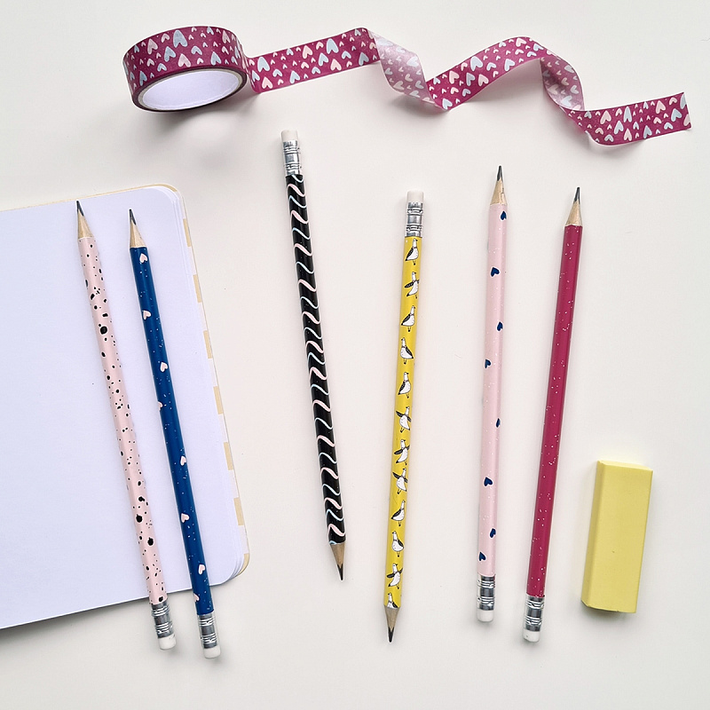 Чернографитный карандаш с ластиком Be Smart Bunny розовый