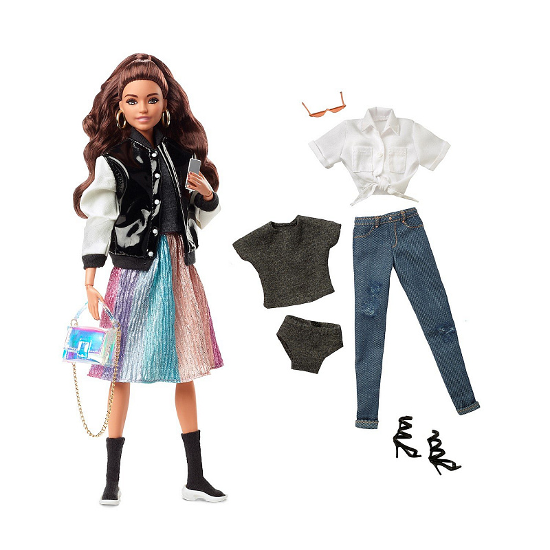 Кукла Barbie стильная с каштановыми волосами