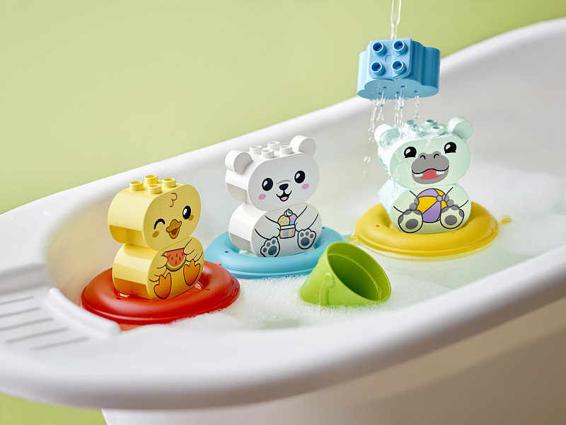 Конструктор LEGO DUPLO Приключения в ванной: плавучий поезд для зверей 10965