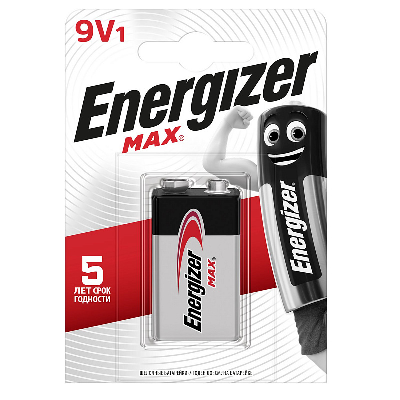 Батарейка Energizer MAX 9V щелочная Крона 1 шт.