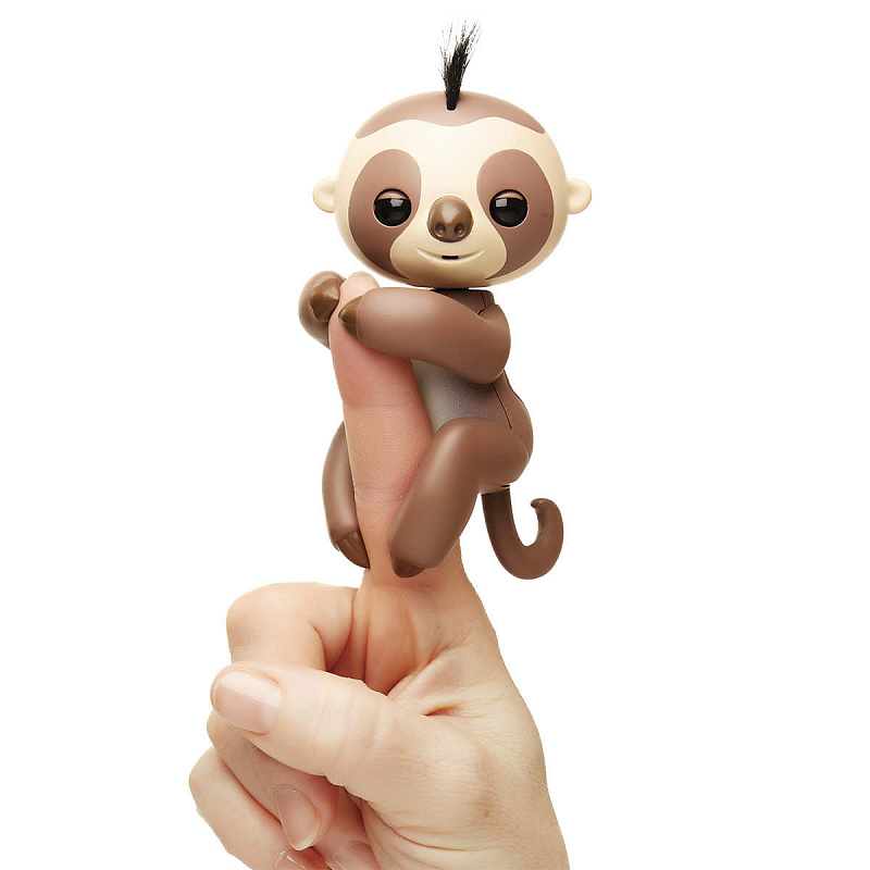 Интерактивный ленивец Кингсли Fingerlings 12 см коричневый
