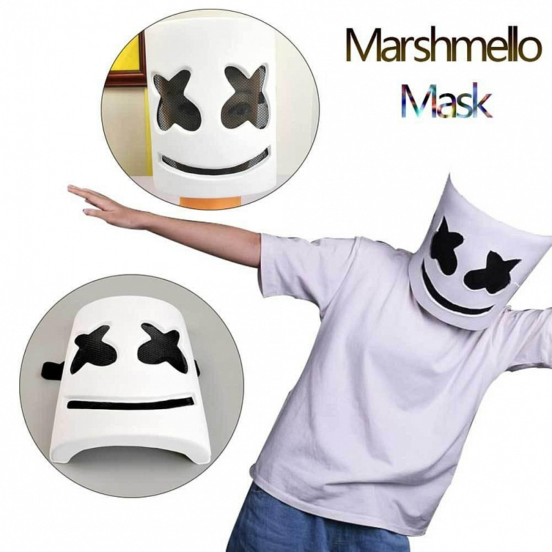 Карнавальная маска с подсветкой Маршмеллоу Halloween 21 х 18 см