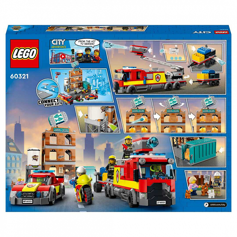 Конструктор LEGO City Пожарная команда 766 деталей