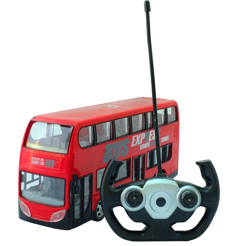 Автобус двухэтажный на радиоуправлении, красный