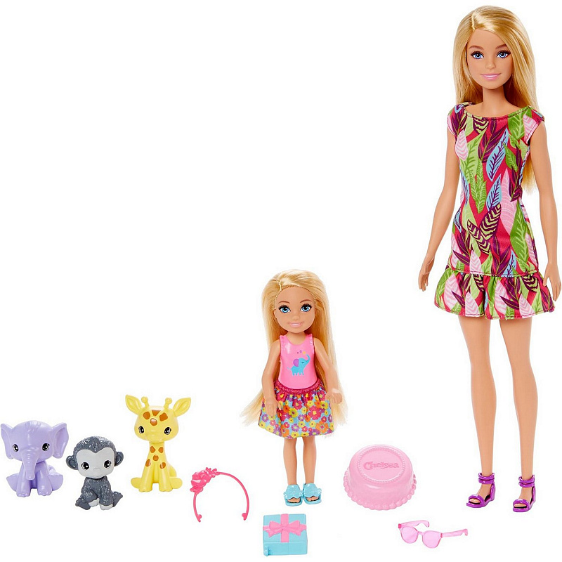 Игровой Barbie Набор кукла Барби и Челси с питомцами 