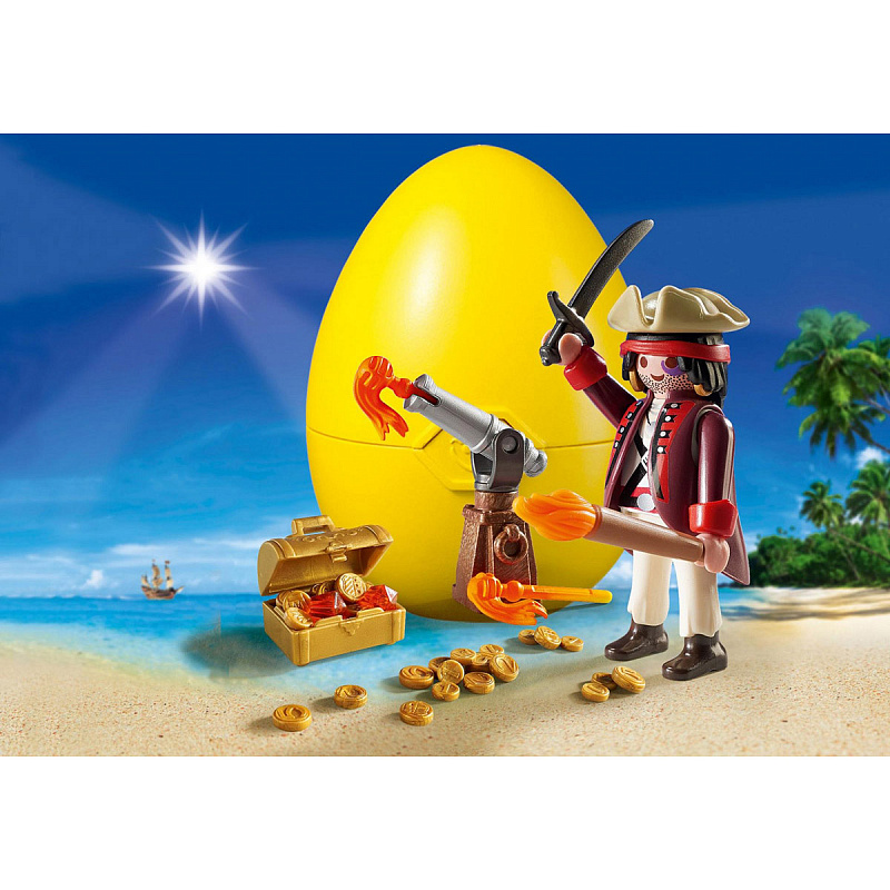 Конструктор Playmobil Пасхальное яйцо: Пират с пушкой