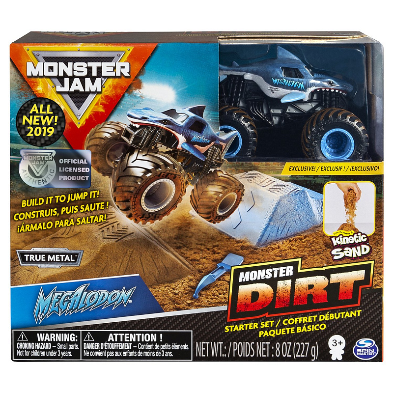 Набор Monster Jam Megladon Spin Master с машинкой и кинетическим песком