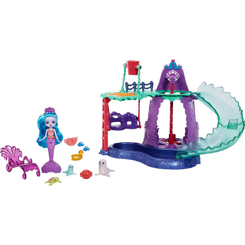 Игровой набор Большой аквапарк с куклой и питомцами Enchantimals