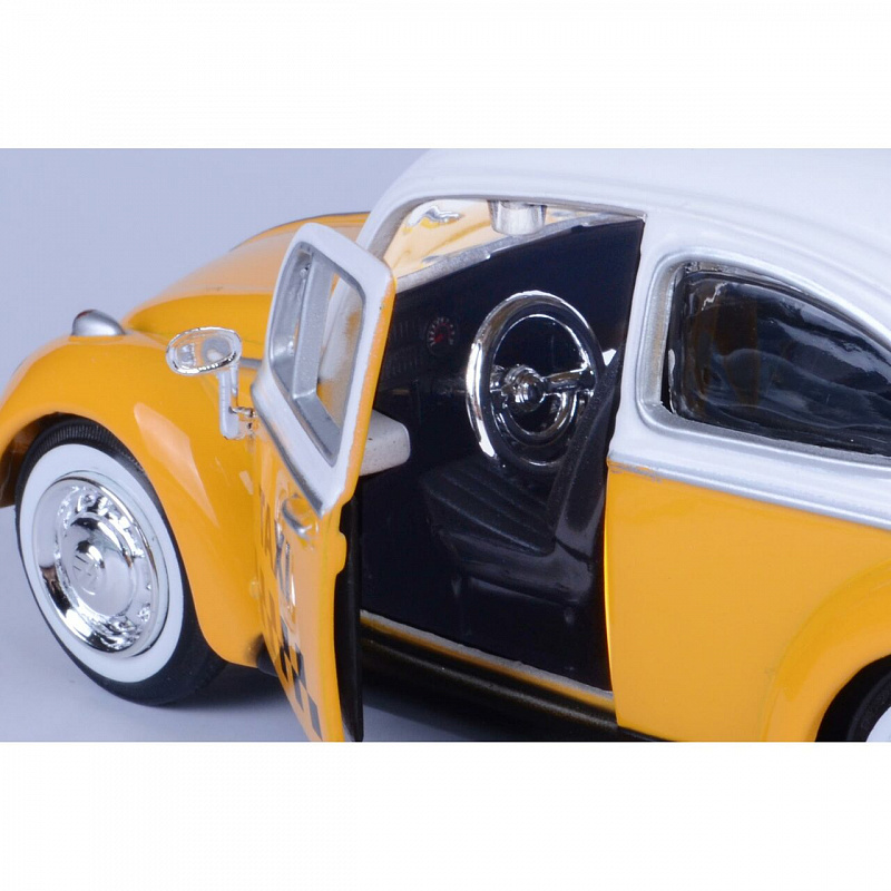 Машинка коллекционная Volkswagen Beetle Taxi Motormax 1:24