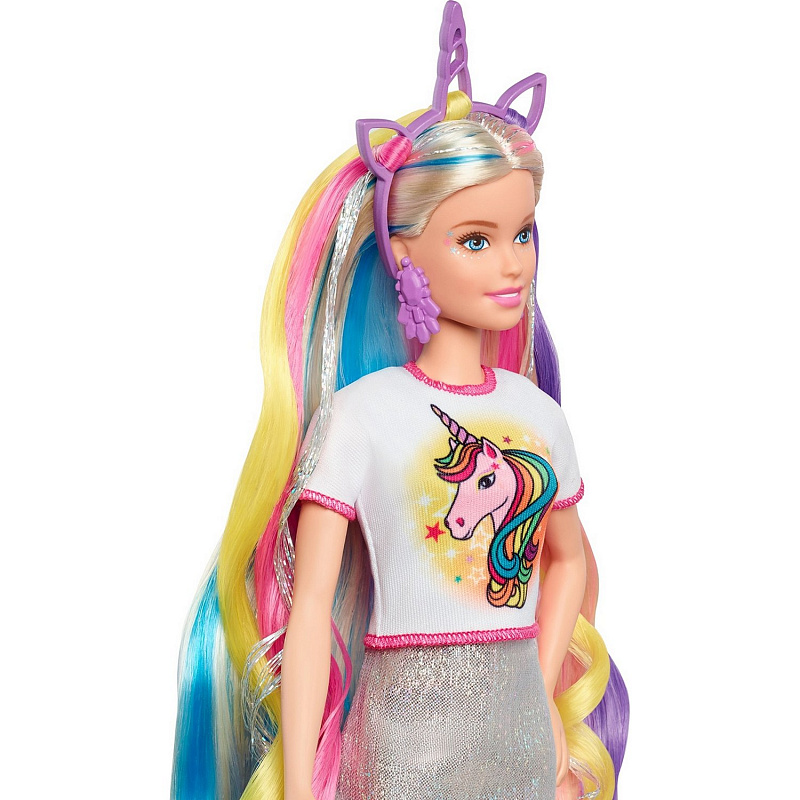 Кукла Barbie Радужные волосы