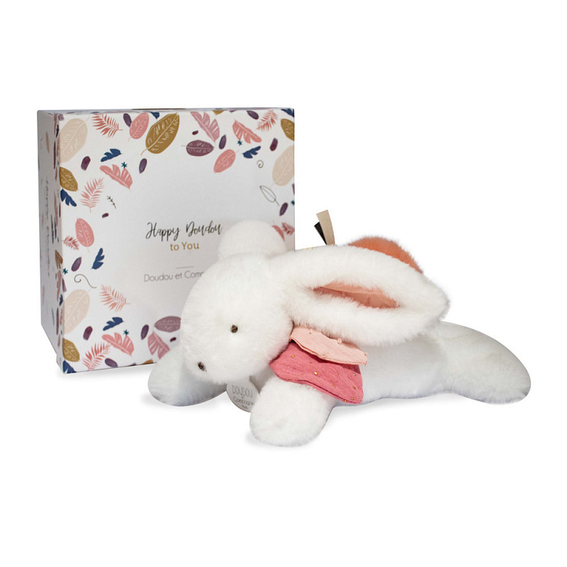 Мягкая игрушка Кролик Happy Boho Doudou белый