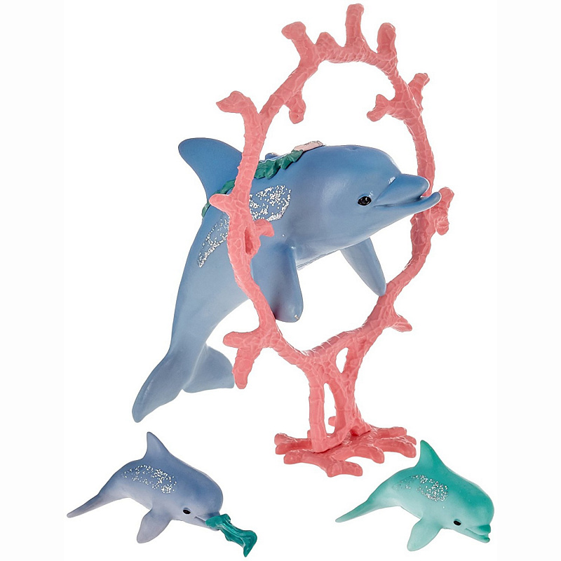 Игровой набор Мама дельфин с детенышами Schleich