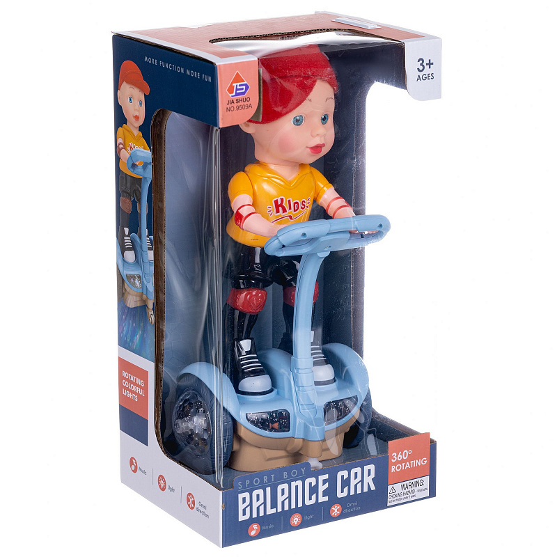 Кукла на гироскутере Balance со световыми и звуковыми эффектами голубой