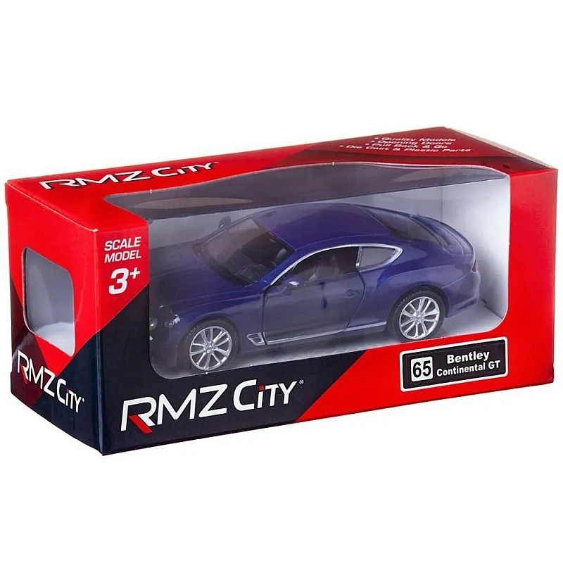 Машинка металлическая The Bentley Continental GT 2018 1:32 RMZ City Uni-Fortune синяя