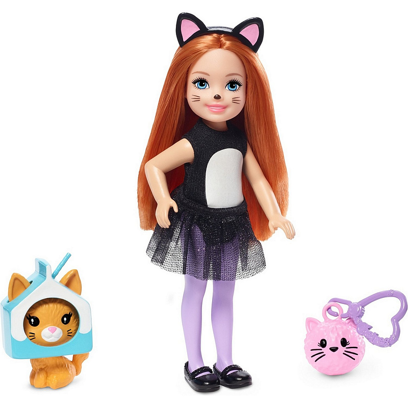 Кукла Barbie Семья Челси в тематическом костюме Кошка