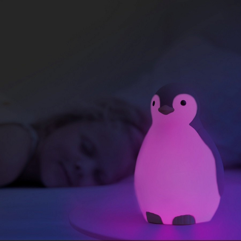 Беспроводная колонка+будильник+ночник Пингвинёнок Пэм Zazu розовый