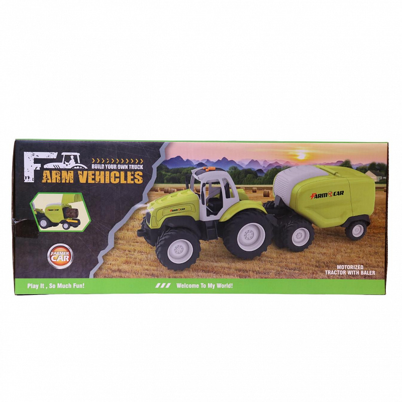 Машинка Сельскохозяйственный трактор Play Kingdom со светом и звуком