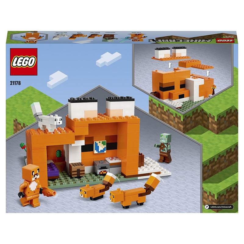 Конструктор LEGO Minecraft Лисья хижина 193 детали