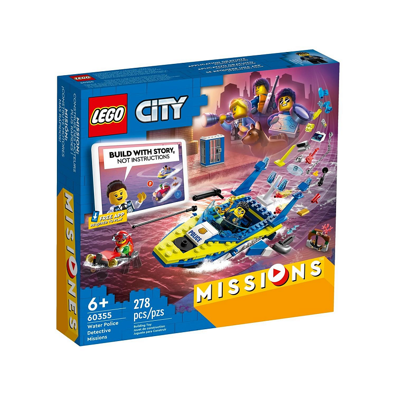 Конструктор LEGO City Детективные миссии водной полиции Water Police Detective Missions 278 деталей