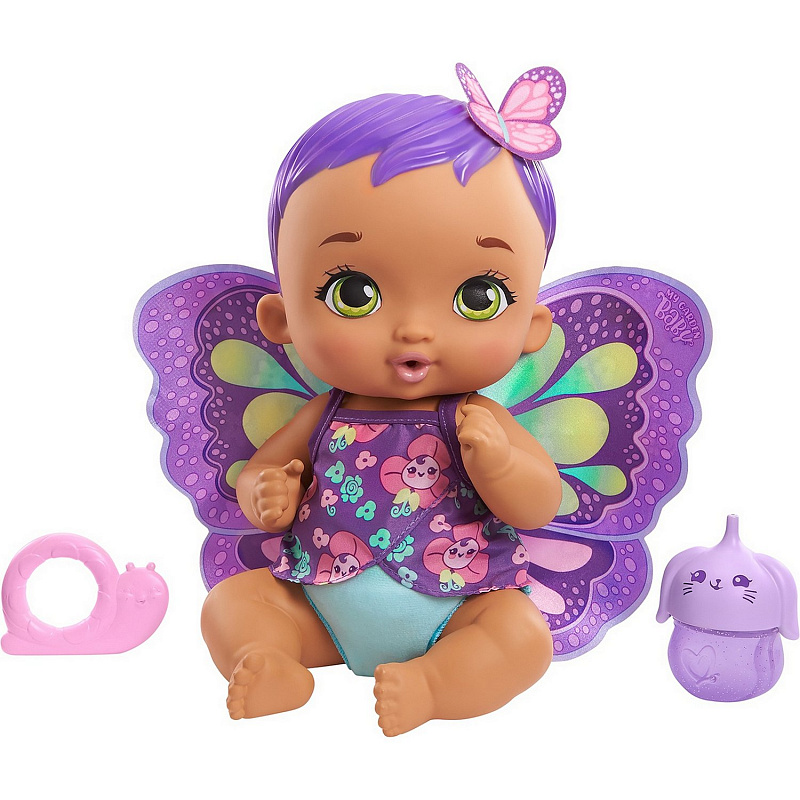Кукла Малышка-фея Цветочная забота My Garden Baby фиолетовая