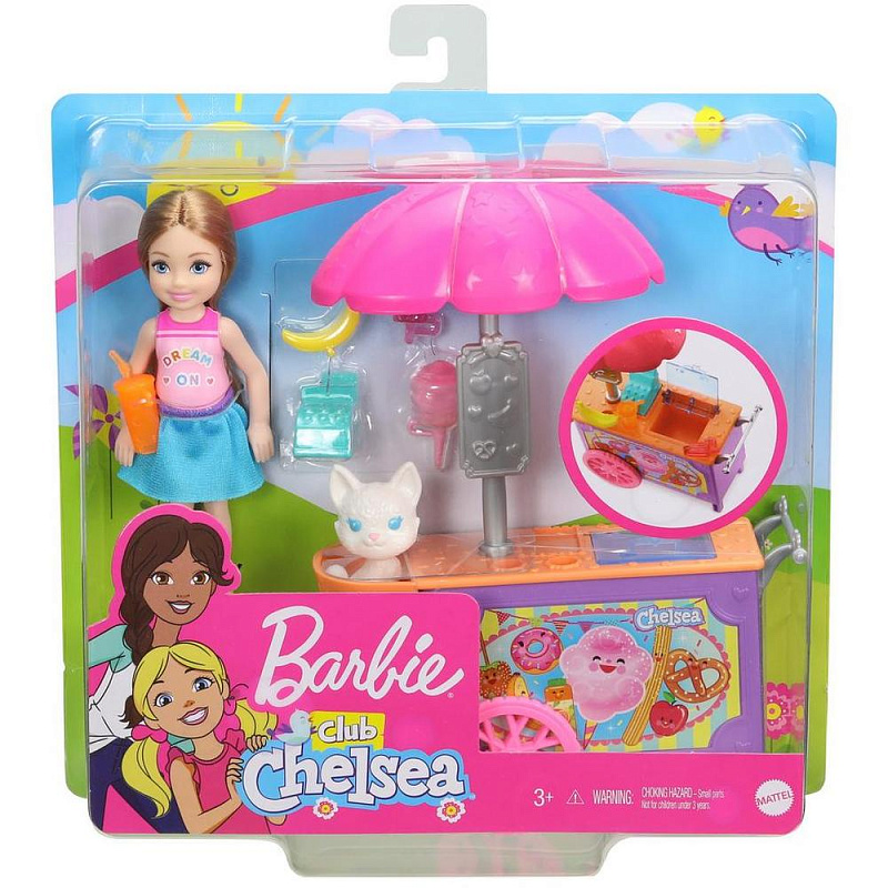 Barbie Челси Магазин Кафе с тележкой и аксессуарами
