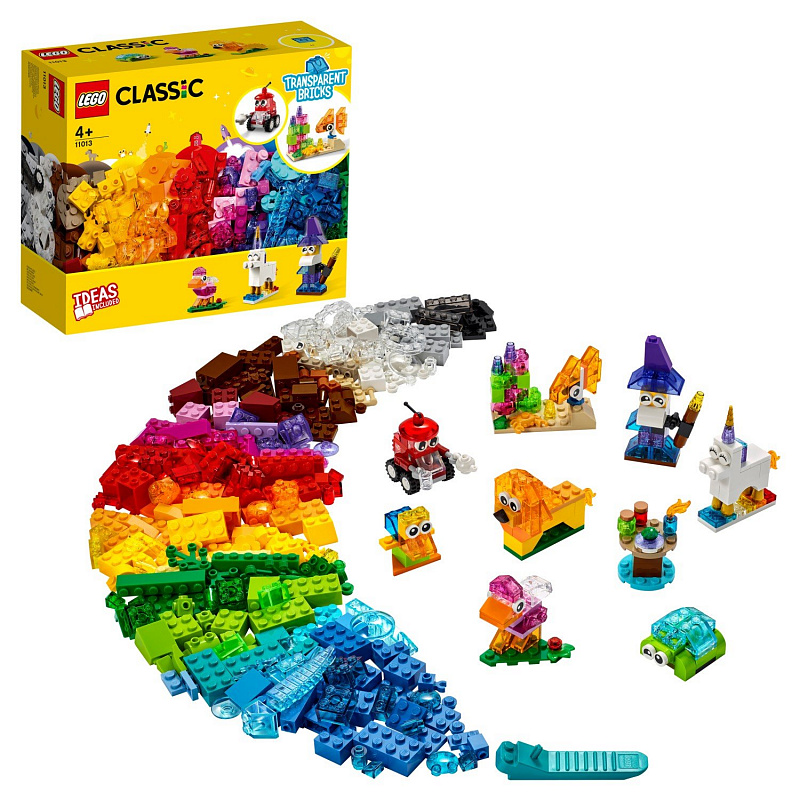 Конструктор LEGO Classic Прозрачные кубики 500 деталей