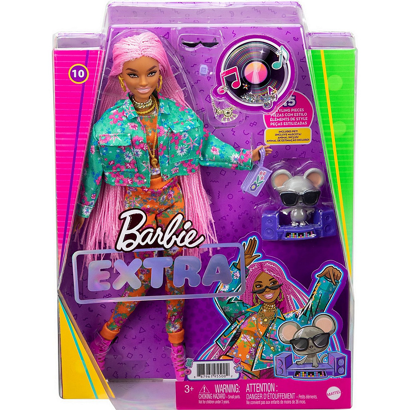 Кукла Barbie Экстра с розовыми косичками