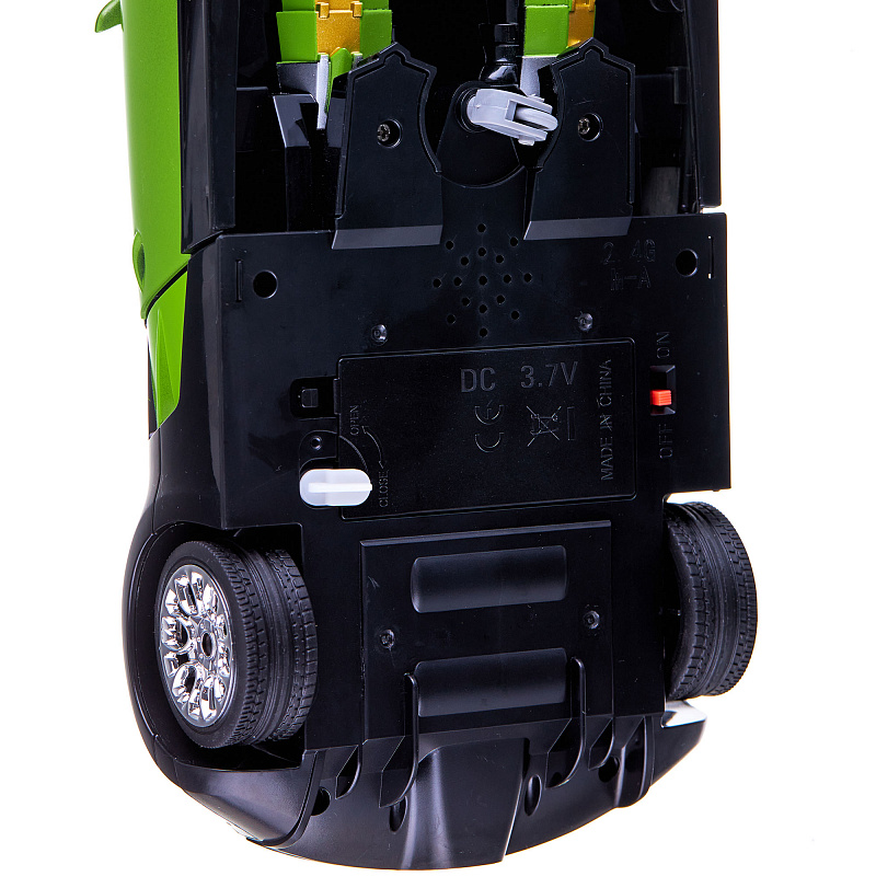 Радиоуправляемая машина-трансформер со светом и звуком Robotech зелёная